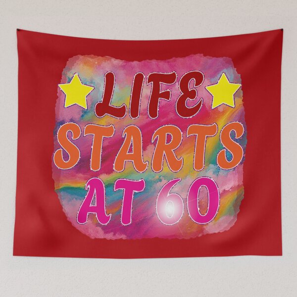 Item preview, Happy 60th Birthday - Life starts at 60  designed and sold by EunsooLee.