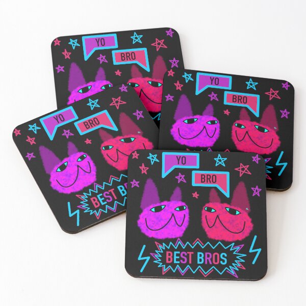 Item preview, Yo Bro Best Bros Fuzzy Cats designed and sold by chowlet.