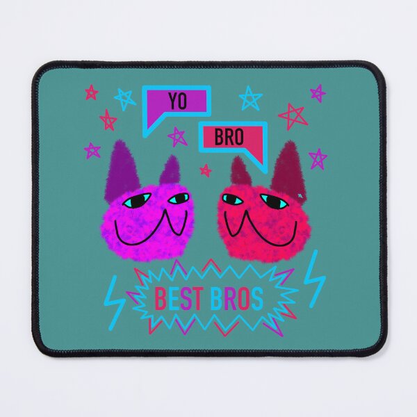 Item preview, Yo Bro Best Bros Fuzzy Cats designed and sold by chowlet.