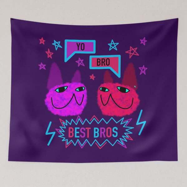 Item preview, Yo Bro Best Bros Fuzzy Cats designed and sold by chowlet.