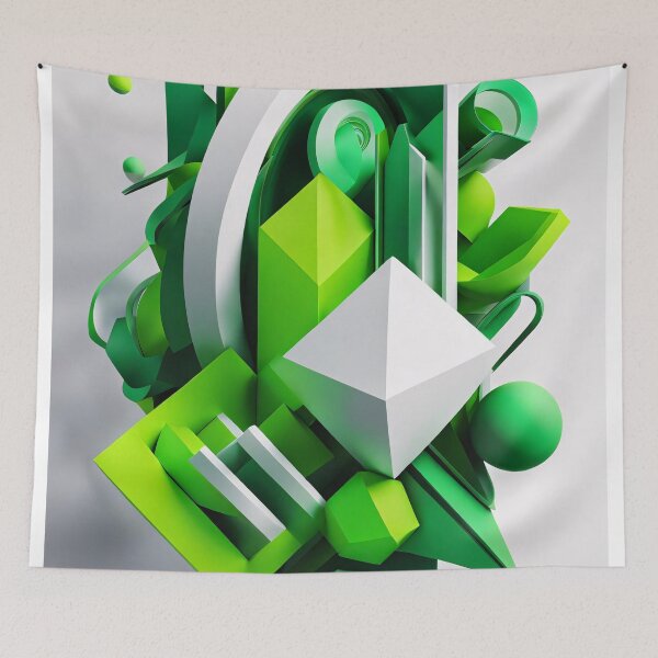 Item preview, Abstract Shape, Art Green White designed and sold by Salimgor Hangaround Music.