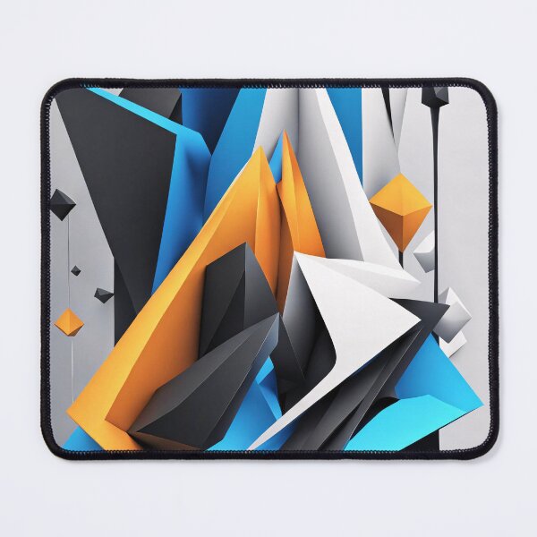 Item preview, Abstract Shape, Art Black Blue Orange White designed and sold by Salimgor Hangaround Music.