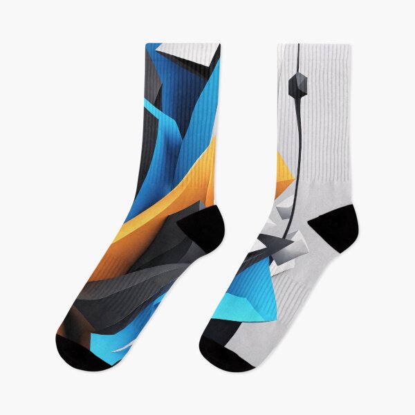 Item preview, Abstract Shape, Art Black Blue Orange White designed and sold by Salimgor Hangaround Music.