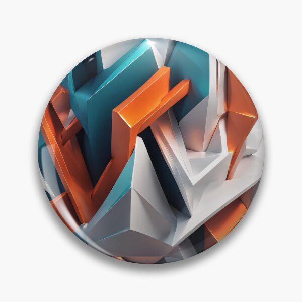 Item preview, Abstract Shape, Art Blue Turquoise Orange White designed and sold by Salimgor Hangaround Music.