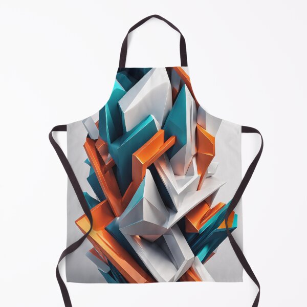 Aperçu de l'œuvre Forme abstraite, Art Bleu Turquoise Orange Blanc créée et vendue par Salimgor Hangaround Music.