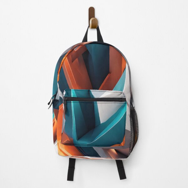 Item preview, Abstract Shape, Art Blue Turquoise Orange White designed and sold by Salimgor Hangaround Music.