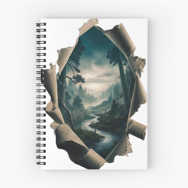 Item preview, forest scene that peeks through rip  ped designed and sold by hamza243.