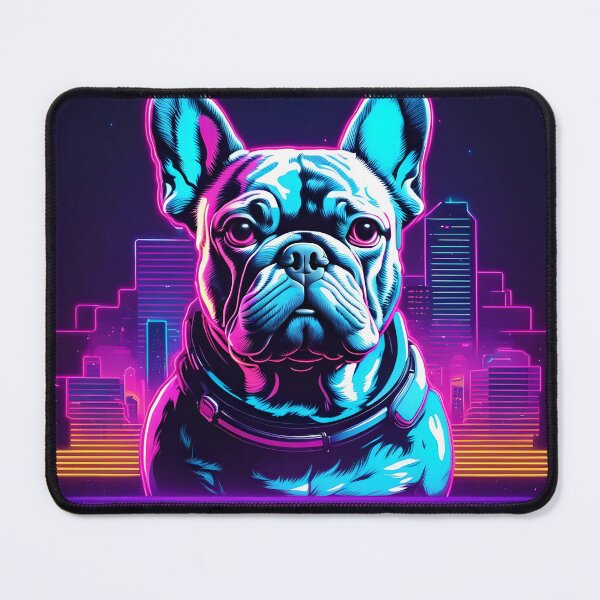 Artikelvorschau, 80er SYNTHWAVE FRANZÖSISCHE BULLDOGGE entworfen und verkauft von RETROSTORE4YOU.