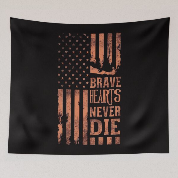 Item preview, Veterans Day Gratitude Tee - Brave Hearts Never Die, Patriotic American Flag Design designed and sold by HOMEDESIGNPRINT.