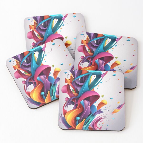 Item preview, Abstract Shape, Art Blue Purple Orange Pink designed and sold by Salimgor Hangaround Music.