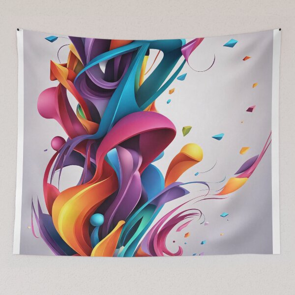 Item preview, Abstract Shape, Art Blue Purple Orange Pink designed and sold by Salimgor Hangaround Music.