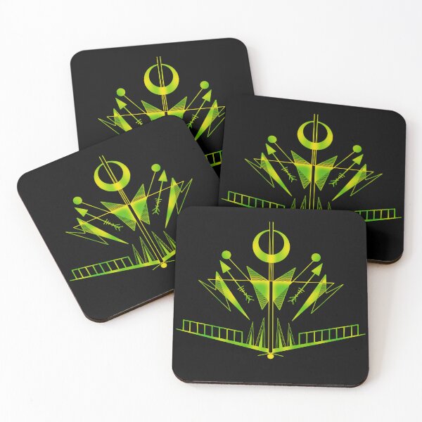 Item preview, Lights Over Mountain Earth Cyberpunk Symbol designed and sold by ByteMode.