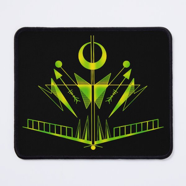 Item preview, Lights Over Mountain Earth Cyberpunk Symbol designed and sold by ByteMode.