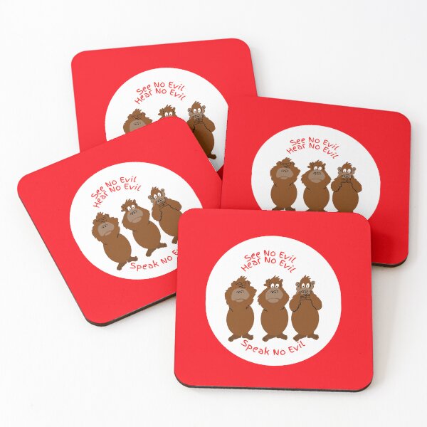 Item preview, Monkeys See No Evil, Hear No Evil, Speak No Evil designed and sold by LiaIsabellaArt.