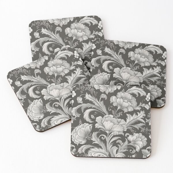 Item preview, White Flowers Pattern designed and sold by Haji  Kamora.