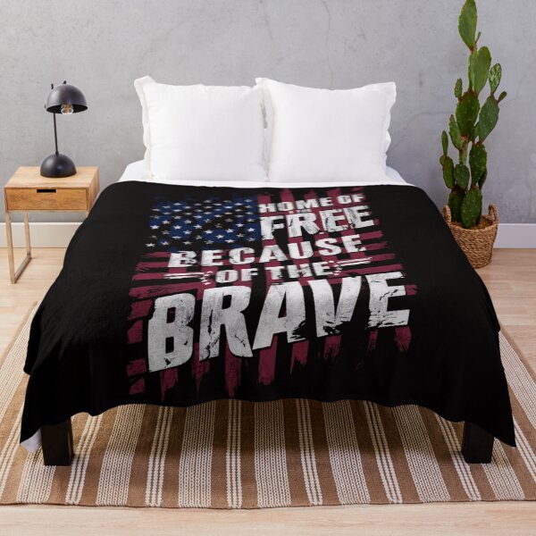Item preview, Veterans Day Shirt - Home of the Free Because of the Brave, Patriotic USA Flag Design designed and sold by HOMEDESIGNPRINT.