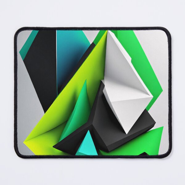 Item preview, Abstract Shape Art Green White Grey V3 designed and sold by Salimgor Hangaround Music.
