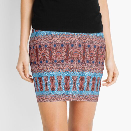 Recurrence, iteration, relapse, colors, coloration, colouration, marking, colours Mini Skirt