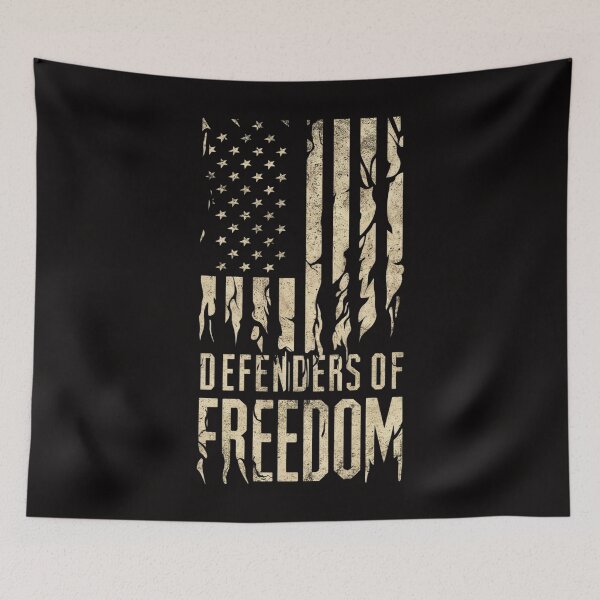 Item preview, Defenders of Freedom Veterans Day Shirt - Patriotic American Flag Design designed and sold by HOMEDESIGNPRINT.