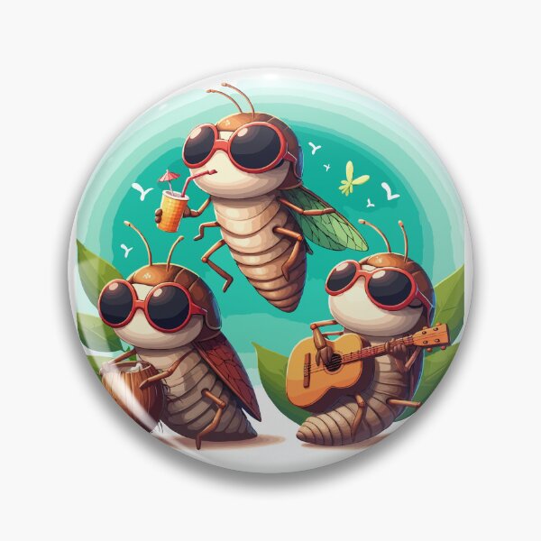 Item preview, Cicada Insect Summer 2024 Double Emergence Bug Entomology designed and sold by Stick-Artistry.
