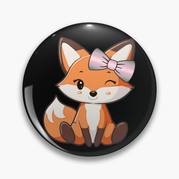 Item preview, Cute Red Fox with Demigirl Pride Flag Bow, Subtle Foxy Kawaii Demi Pride Design  designed and sold by Travelslightly.