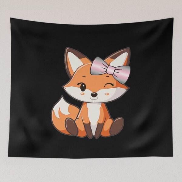 Item preview, Cute Red Fox with Demigirl Pride Flag Bow, Subtle Foxy Kawaii Demi Pride Design  designed and sold by Travelslightly.