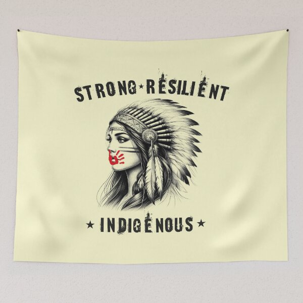 Item preview, Strong Resilient Indigenous, I Wear Red For My Sisters, Justice For MMIW designed and sold by VerdePlantTees.