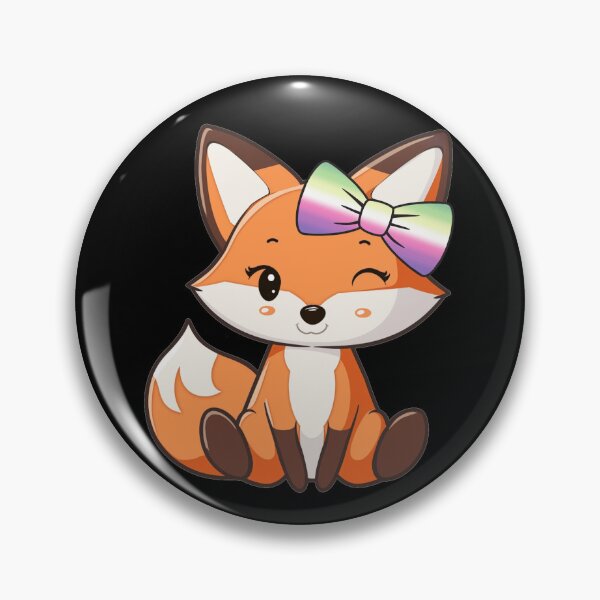 Item preview, Cute Red Fox with Genderfae Pride Flag Bow, Subtle Foxy Kawaii Genderdoe Pride Design, fae faer genderfaunet   designed and sold by Travelslightly.