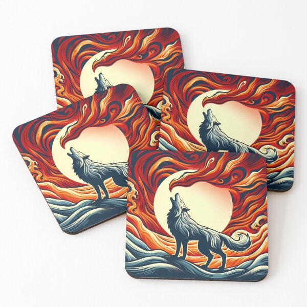 Item preview, Lava Fire Wolf, Ai Generated Art  designed and sold by ACC .