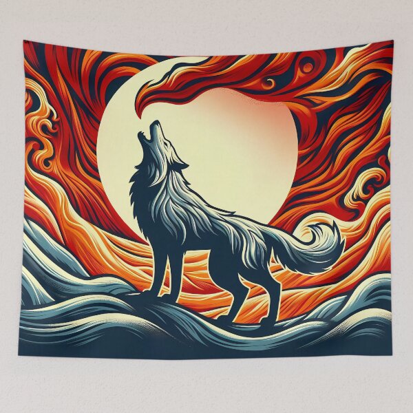 Item preview, Lava Fire Wolf, Ai Generated Art  designed and sold by ACC .