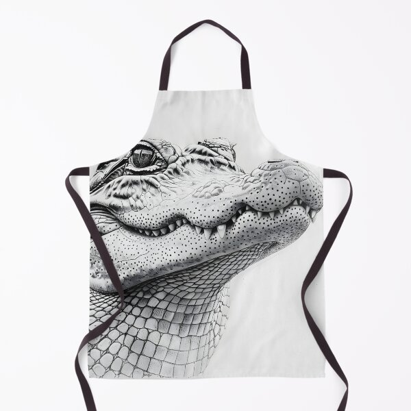 Item preview, Black and white Crocodile drawing designed and sold by Pencil-Art.