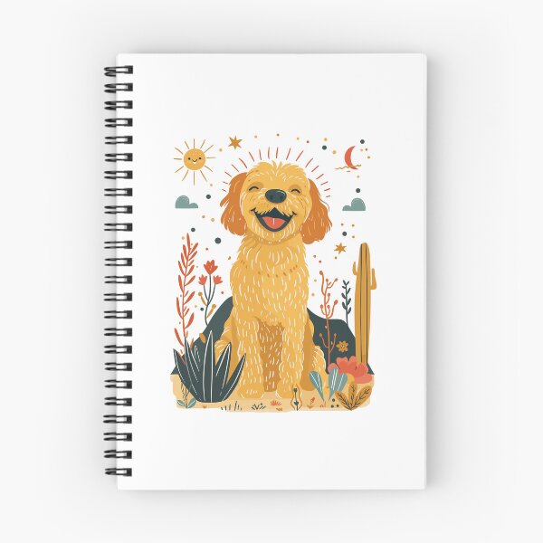Item preview, Happy GoldenDoodle in the desert designed and sold by RetroPrints.
