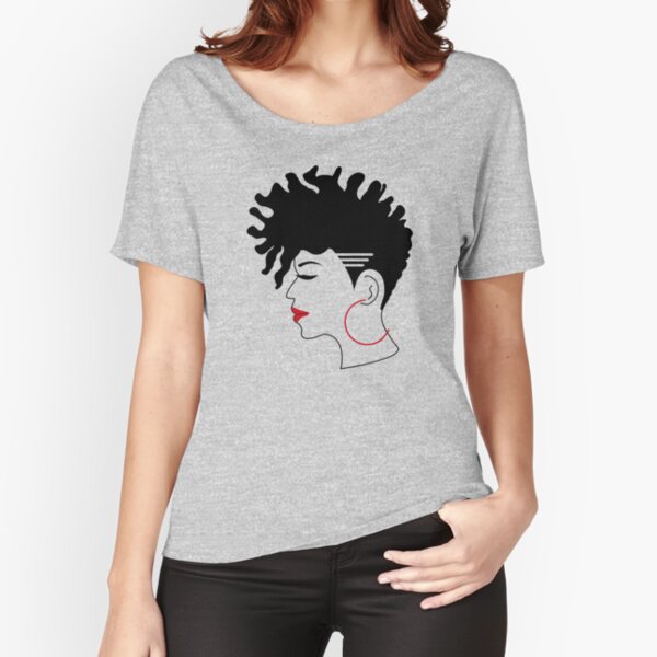 Item preview, Black Woman Mohawk Frohawk Tapered Shaved Sites designed and sold by blackartmatters.