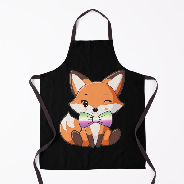Item preview, Cute Red Fox with Genderfae Pride Flag Bowtie, Subtle Foxy Kawaii Genderdoe Pride Design, fae faer genderfaunet designed and sold by Travelslightly.