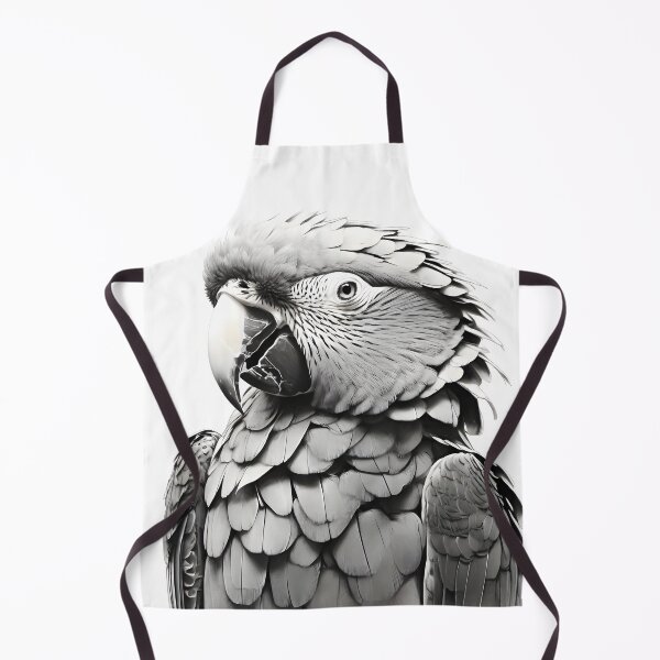 Item preview, Black and white Parrot pencil drawing designed and sold by Pencil-Art.