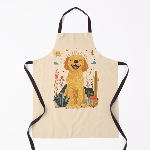 Item preview, Happy GoldenDoodle in the desert designed and sold by RetroPrints.