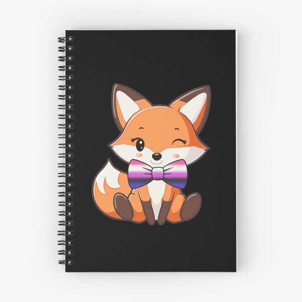 Item preview, Cute Red Fox with Genderfluid Pride Flag Bowtie, Subtle Foxy Kawaii Genderfluid Pride Design  designed and sold by Travelslightly.