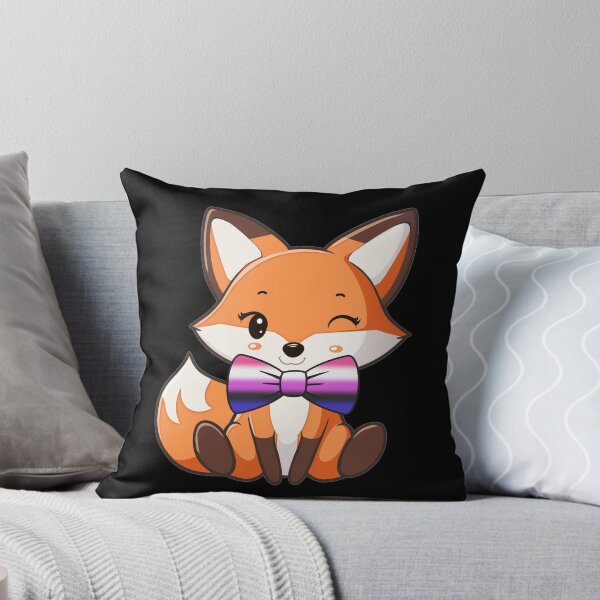 Item preview, Cute Red Fox with Genderfluid Pride Flag Bowtie, Subtle Foxy Kawaii Genderfluid Pride Design  designed and sold by Travelslightly.