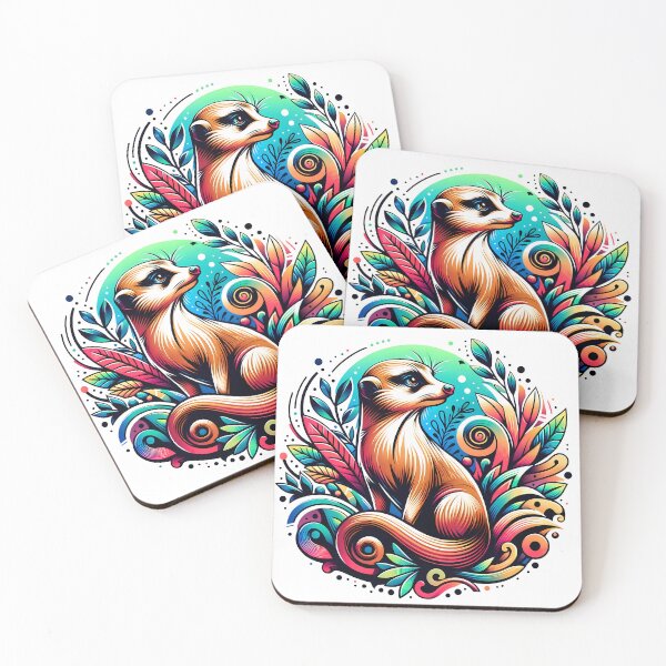 Item preview, Vibrant Ferret - Colorful Nature Fantasy Art designed and sold by slavmod.