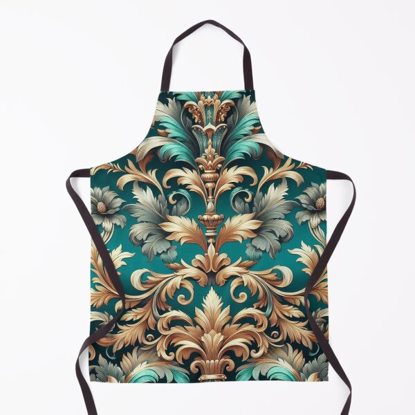 Item preview, Teal & Gold Damask designed and sold by DesignsByPrnces.