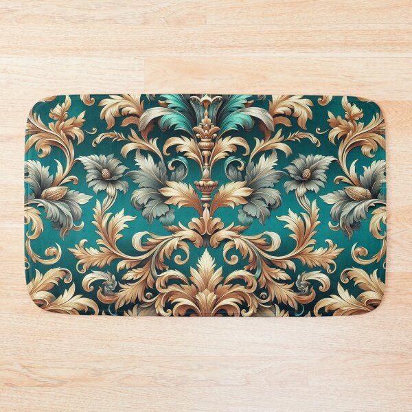 Item preview, Teal & Gold Damask designed and sold by DesignsByPrnces.