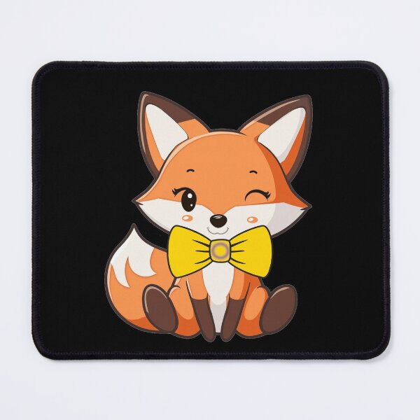 Item preview, Cute Red Fox with Intersex Pride Flag Bowtie, Subtle Foxy Kawaii Intersex Pride Design  designed and sold by Travelslightly.