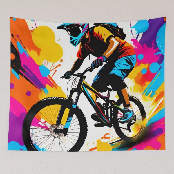 Item preview, Psychedelic Shredder: Vibrant Trails of Adventure designed and sold by GrizzlyCollective.
