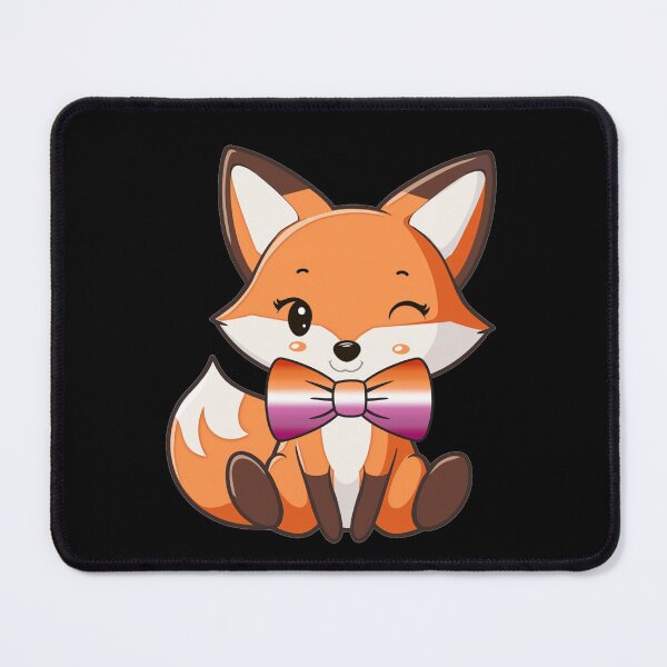 Item preview, Cute Red Fox with Lesbian Pride Flag Bowtie, Subtle Foxy Kawaii Lesbian Pride Design designed and sold by Travelslightly.