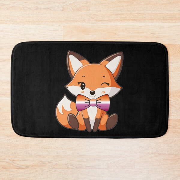 Item preview, Cute Red Fox with Lesbian Pride Flag Bowtie, Subtle Foxy Kawaii Lesbian Pride Design  designed and sold by Travelslightly.