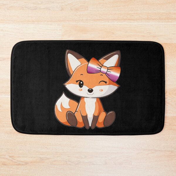 Item preview, Cute Red Fox with Lesbian Pride Flag Bow, Subtle Foxy Kawaii Lesbian Pride Design  designed and sold by Travelslightly.