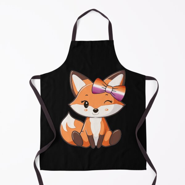 Item preview, Cute Red Fox with Lesbian Pride Flag Bow, Subtle Foxy Kawaii Lesbian Pride Design designed and sold by Travelslightly.