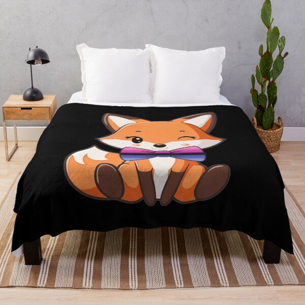 Item preview, Cute Red Fox with Omnisexual Pride Flag Bowtie, Subtle Foxy Kawaii Omni Pride Design  designed and sold by Travelslightly.