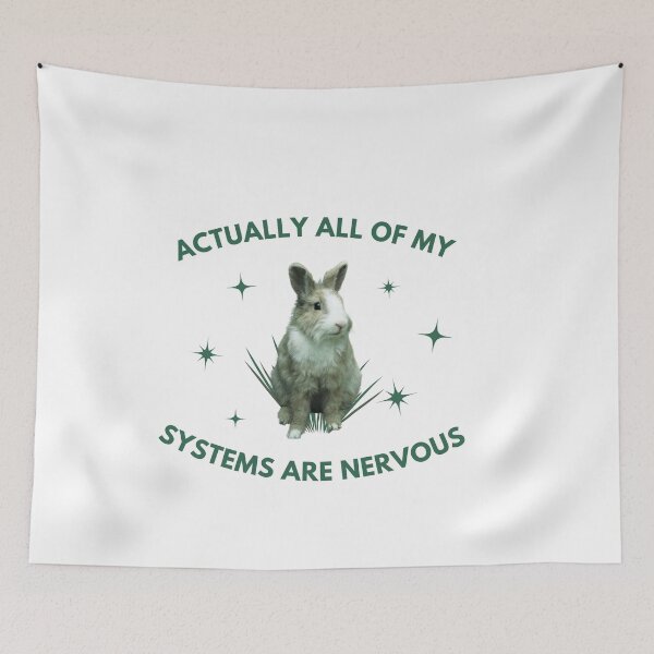 Item preview, Actually All Of My Systems Are Nervous Funny Mental Health Meme Anxiety Tee Coquette Fairycore Weirdcore that go hard designed and sold by MotivaChic.