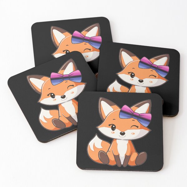 Item preview, Cute Red Fox with Omnisexual Pride Flag Bow, Subtle Foxy Kawaii Omni Pride Design  designed and sold by Travelslightly.